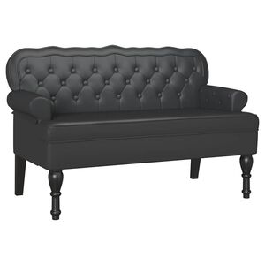 vidaXL Fotel Chesterfield Czarny 119,5 x 64,5 x 75 cm