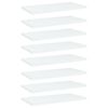 vidaXL P&oacute;łki na książki, 8 szt., białe, 40x20x1,5 cm