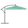 vidaXL Parasol ogrodowy na stalowym słupku, zielony, 290x290x238 cm
