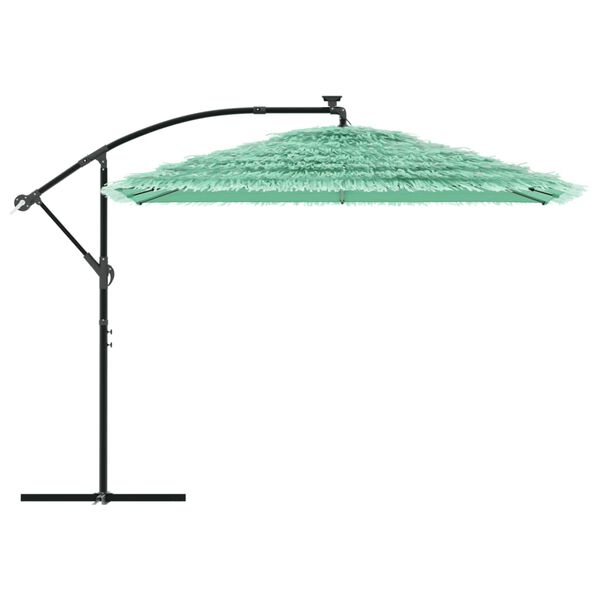 vidaXL Parasol ogrodowy na stalowym słupku, zielony, 290x290x238 cm