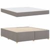 vidaXL Ramka ł&oacute;żka z materacem Ciemnoszary 180 x 200 cm tkanina