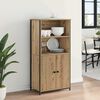 vidaXL Highboard Dąb rzemieślniczy 62 x 36 x 121,5 cm