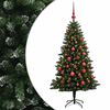 vidaXL Sztuczna choinka z bombkami 150 cm 150 LED Ciepła biel