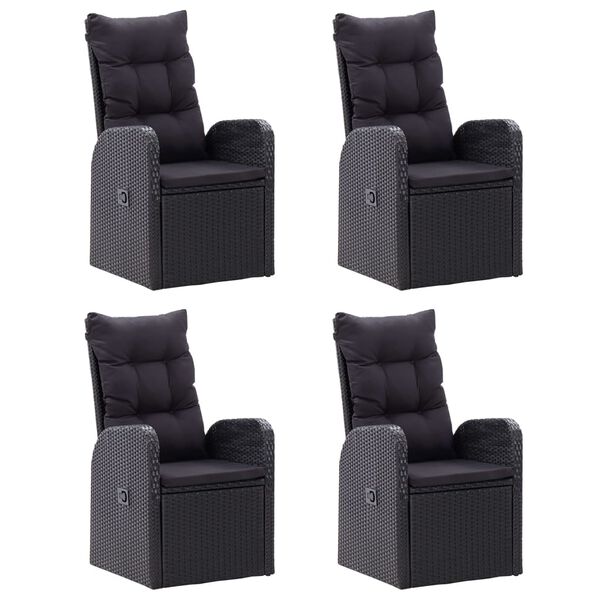 vidaXL 7-częściowy zestaw mebli ogrodowych, czarny