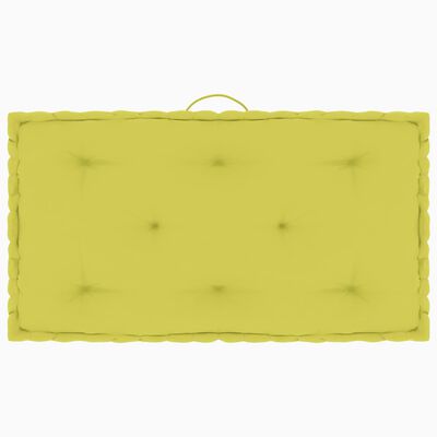 vidaXL Poduszki na podłogę lub palety, 7 szt., zielone, bawełniane