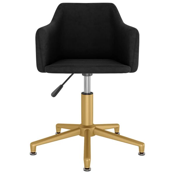 vidaXL Obrotowe krzesła stołowe, 2 szt., czarne, obite aksamitem