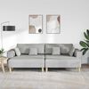 vidaXL Sofa z poduszką 3 pcs Szary chmur tkanina