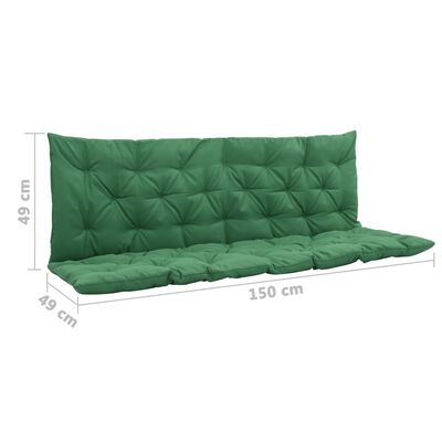 Poduszka na huśtawkę ogrodową 150 cm zielona