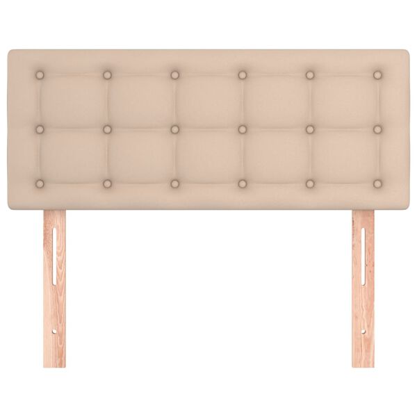 vidaXL Zagłówek do łóżka, cappuccino, 90x5x78/88 cm, sztuczna skóra