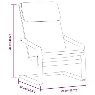 vidaXL Fotel z podnóżkiem, kremowa, obity tkaniną