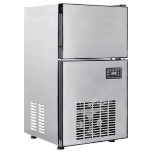 vidaXL Producent kostek lodu Srebrny 43 x 40 x 71 cm Stal nierdzewna