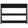 vidaXL St&oacute;ł Konsolowy z szufladą z p&oacute;łką Czarny dąb 100 x 28 x 75 cm