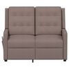 vidaXL Rozkładany fotel masujący, 2-os., kolor taupe, obity tkaniną