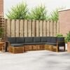vidaXL Zestaw sofy narożnej z poduszką 8 pcs Naturalny i Antracytowy