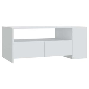 vidaXL Stolik kawowy, biały, 102x55x42 cm, materiał drewnopochodny