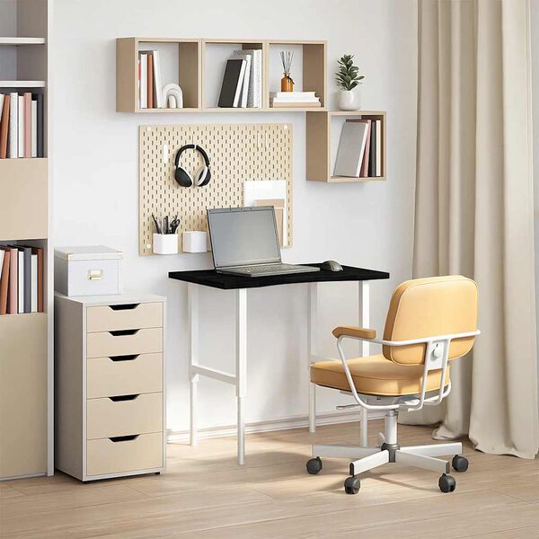 vidaXL Blat biurka, ciemnobrązowy, 80x50x2,5 cm, lite drewno dębowe