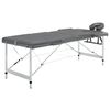vidaXL St&oacute;ł do masażu, 3 strefy, rama z aluminium, antracyt, 186x68cm