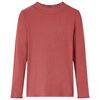 Koszulka dziecięca z długimi rękawami, p&oacute;łgolf, palona czerwień, 128