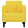 vidaXL Sofa Fotel z Podłokietnikami Jasnoż&oacute;łty 53 cm Tkanina
