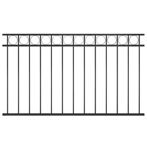 vidaXL Panel ogrodzeniowy ASSEN stalowy 1,7x0,8 m czarny