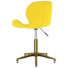 vidaXL Obrotowe krzesła stołowe, 4 szt., żółte, obite aksamitem