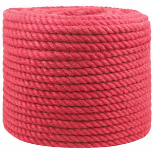 vidaXL Lina Jutowa 10 mm czerwony 100% juta Tossa