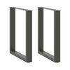 vidaXL Nogi do stołu jadalnego w kształcie litery U 2 szt. Antracyt 70x(72-73) cm Stal