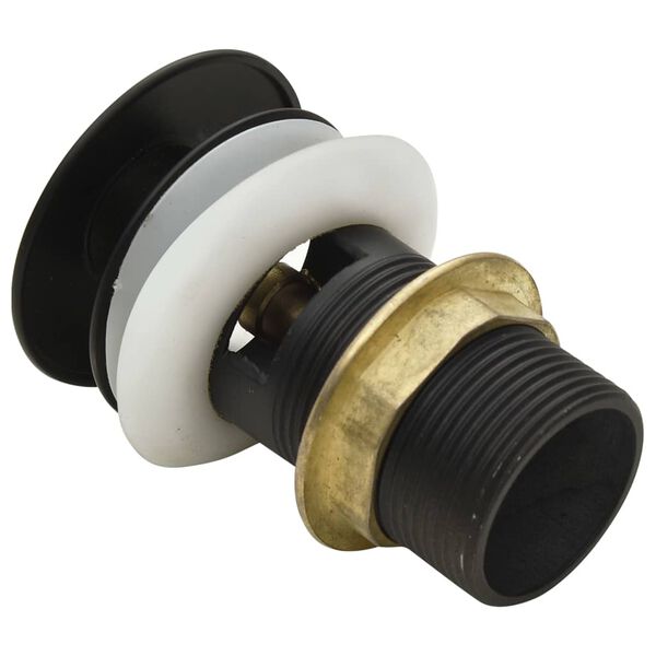 vidaXL Korek klik-klak z funkcją przelewu, szary, 6,4x6,4x9,1 cm