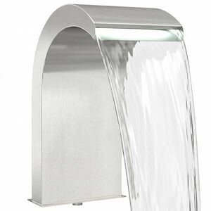 vidaXL Kaskada do basenu z LED Stal nierdzewna 304 45 x 30 x 65 cm
