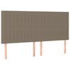 vidaXL Zagł&oacute;wek taupe 180x5x118/128 cm materiał