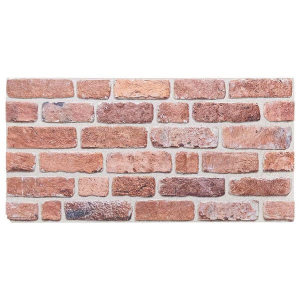 vidaXL Panele ścienne 10 pcs czerwony 100 x 50 cm Pianka EPS