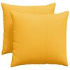 vidaXL Poduszki na sofę 2 pcs Jasnoż&oacute;łty 50 x 50 cm Tkanina sztruksowa