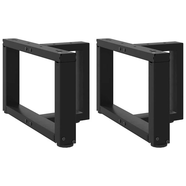 vidaXL Nogi do stolika kawowego w kształcie litery T 2 szt. Czarne 40x25x(30-31) cm Stal