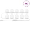 vidaXL Lustrowe światła z paskami LED 12 szt. Biały 4,5 x 4,5 x 4,7 cm