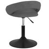 vidaXL Obrotowe krzesła stołowe, 6 szt., ciemnoszare, aksamitne