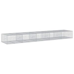 vidaXL Kosz gabionowy z pokrywą, 500x100x50 cm, galwanizowane żelazo