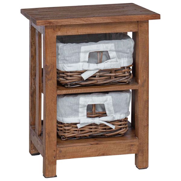 vidaXL Stolik boczny Brązowy Lite drewno mahoniowe