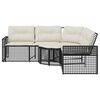 vidaXL Narożna sofa ogrodowa z poduszkami i podn&oacute;żkiem, polirattan