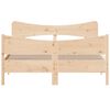 vidaXL Rama ł&oacute;żka bez materaca, 135x190 cm, lite drewno sosnowe