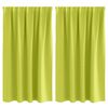 vidaXL Firany blackout z k&oacute;łkami 2 pcs Zielony 140 x 140 cm Poliester