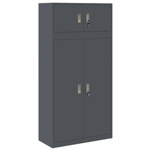 vidaXL Szafka do przechowywania 2 szt. Antracyt 90 x 40 x 180 cm Stal