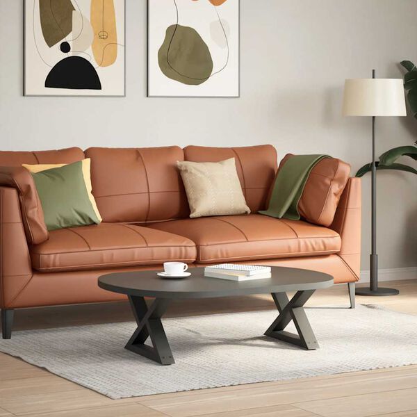 vidaXL Nogi do stolika kawowego 2 szt. Antracyt 50x(30-31,3) cm Stal