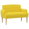 vidaXL Sofa dwuosobowa z guzikowym pikowaniem Jasnoż&oacute;łty tkanina