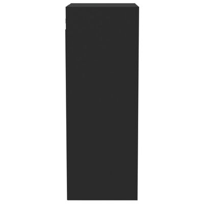 vidaXL Szafka wisząca, czarna 34,5x32,5x90 cm, materiał drewnopochodny