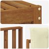 vidaXL Zestawy sof 6 pcs Naturalny i Kremowy Lite Drewno Akacji