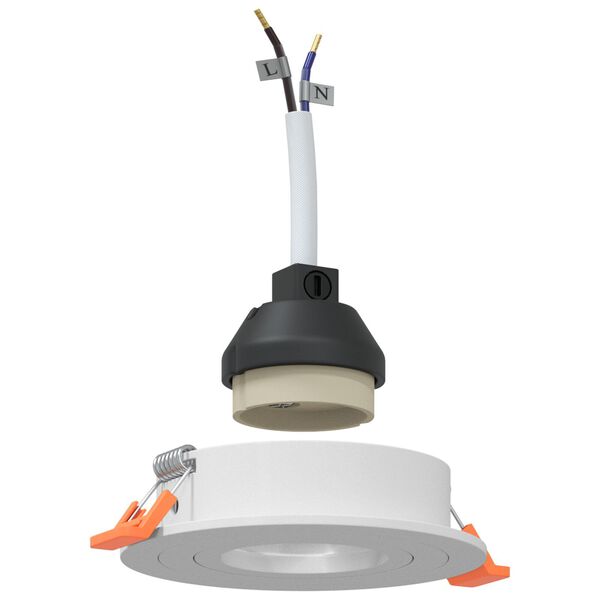 vidaXL Spotlighty Z reflektorami 24 pcs Biały 9 x 9 x cm Aluminium