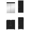 vidaXL Zestaw mebli łazienkowych TULUM Czarny Materiał drewnopochodny