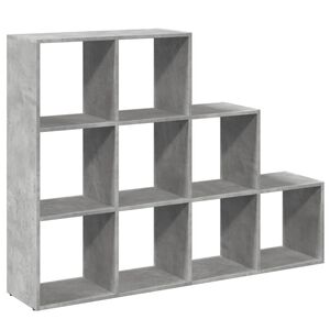 vidaXL Regał przegroda, 3 poziomy, szarość betonu, 137,5x29x103,5 cm