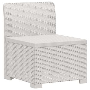vidaXL Sofa Ogrodowa 1-osobowa w Wyglądzie Rattanowym PP Biały