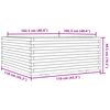 vidaXL Donica ogrodowa, 110x110x49,5 cm, impregnowane drewno sosnowe